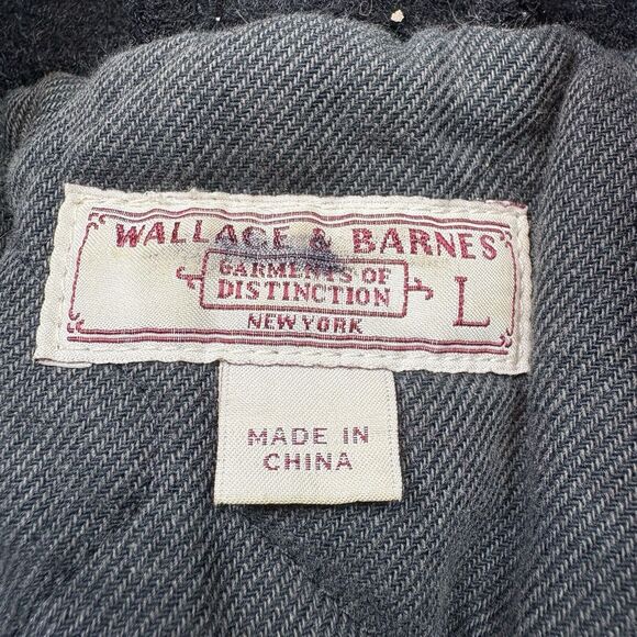 MENS WALLACE AND BARNES J CREW WOOL BOMBER COAT WOOL SIZE LARGE - Picture 5 of 8
